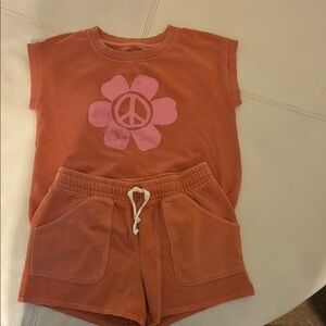 Cat & Jack Orange and Pink Kids Matching Set